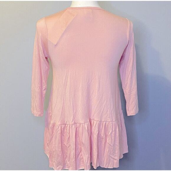NWT Tru Luv 3/4 Sleeve Flowy Pink Top - Picture 4 of 8
